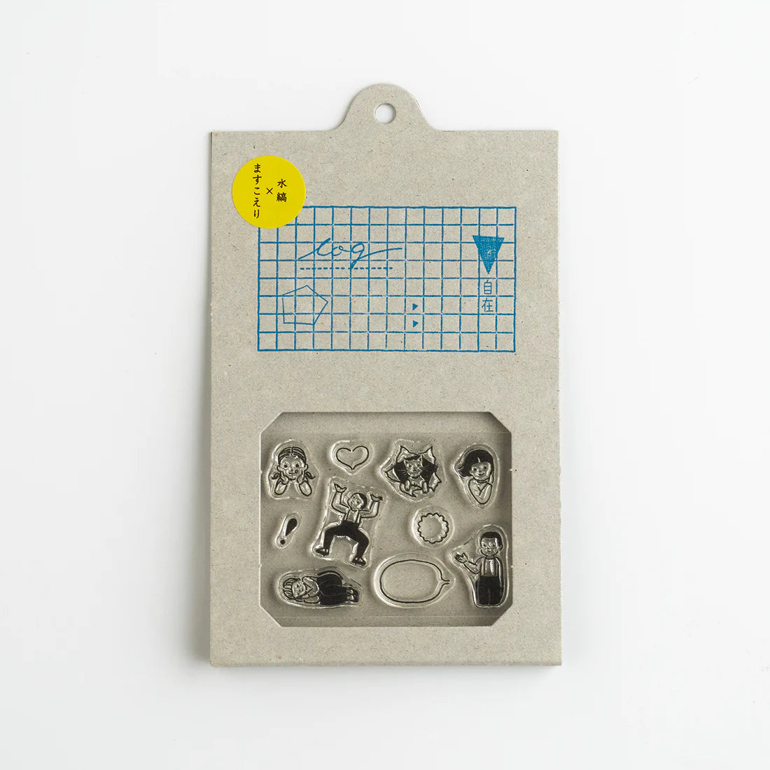 Masuko Eri x Mizushima JIZAI Clear Stamp LOG Techo Moriage Stamp Set for Kids - Perfect for Scrapbooking, Card Making, and DIY Craft Projects
