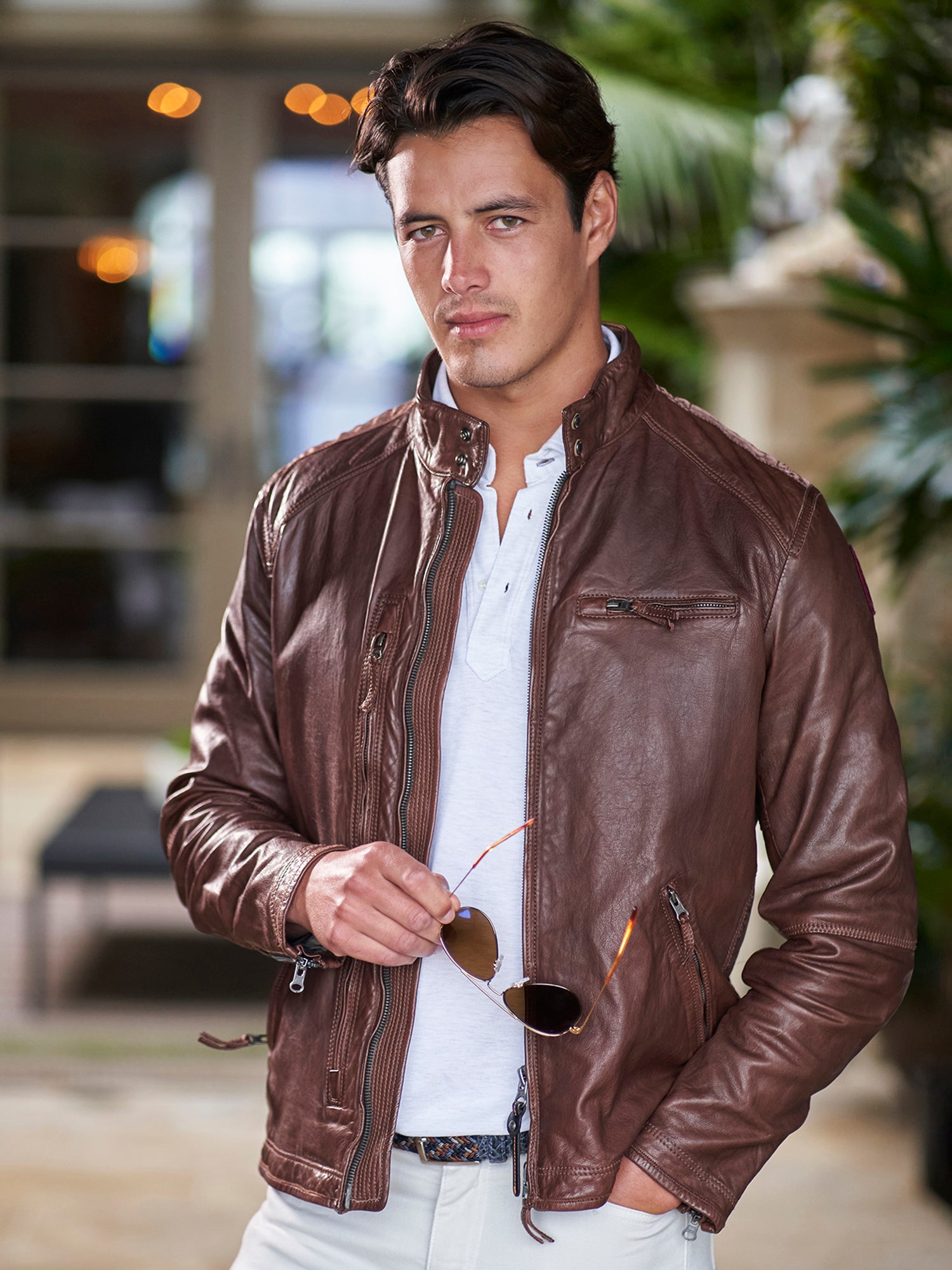 Justin Genuine Leather Jacket for Men - Stylish & Durable Biker Jacket for Motorcycle Riding & Casual Wear