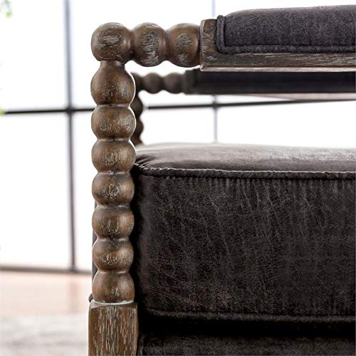 Montrose Wood Cushioned Accent Chair in Warm Gray by Furniture of America - Perfect for Living Room, Bedroom & Home Office Decor
