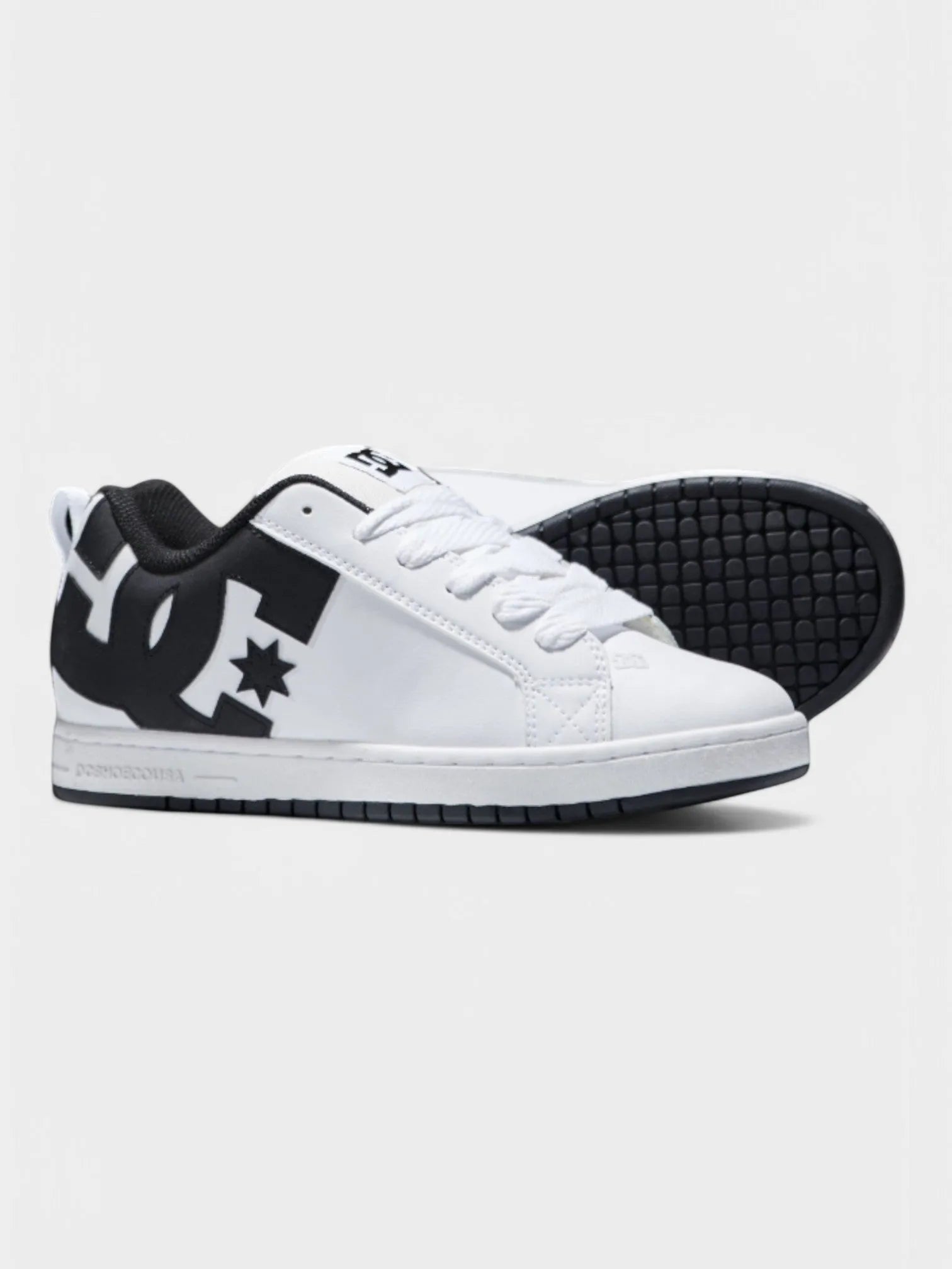 DC Court Graffik SS Skate Shoes - White & Black | Men's Casual Sneakers for Skateboarding, Streetwear & Everyday Comfort