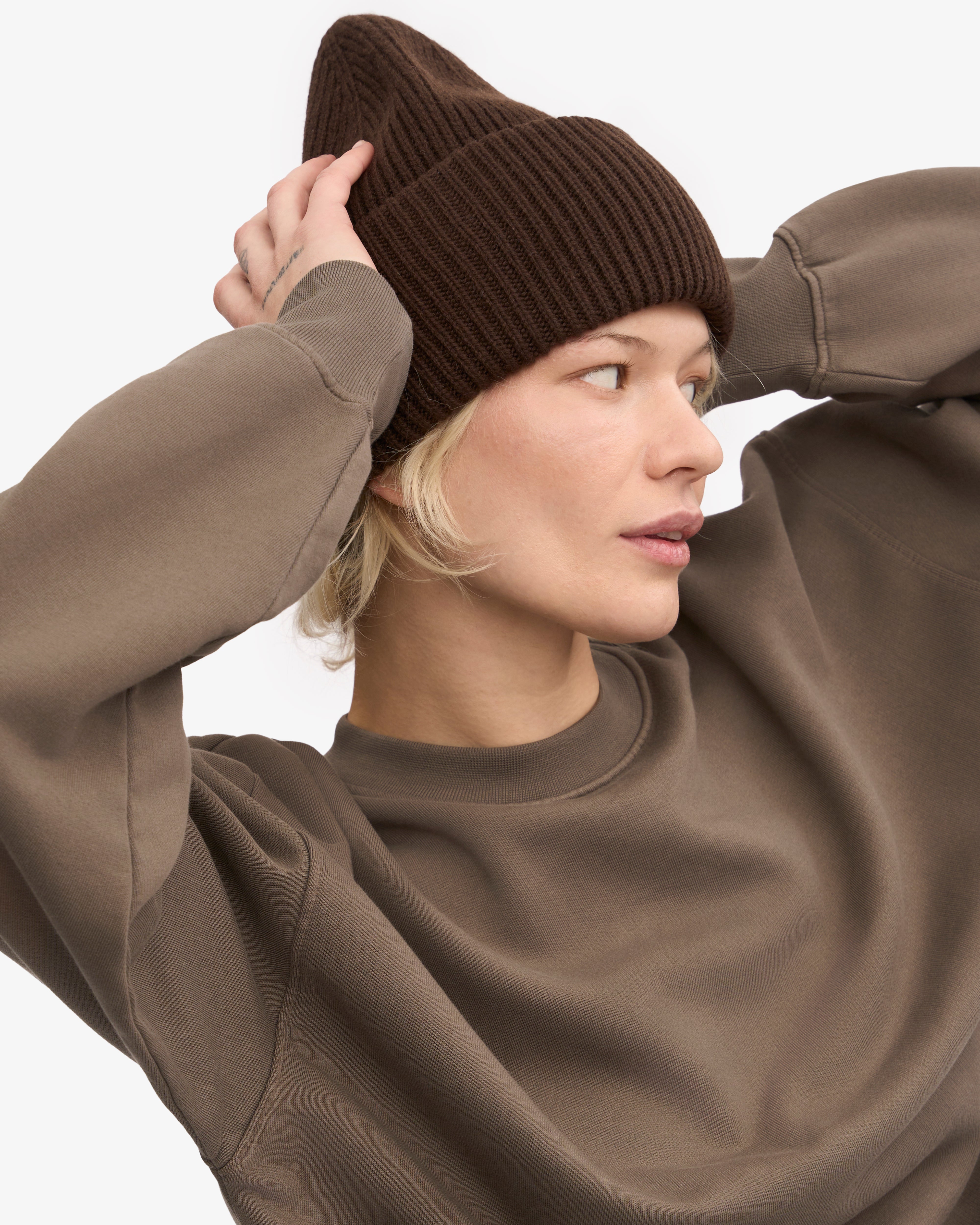 Premium Merino Wool Beanie Hat for Men & Women - Soft & Warm Coffee Brown Winter Hat for Skiing, Hiking & Outdoor Activities