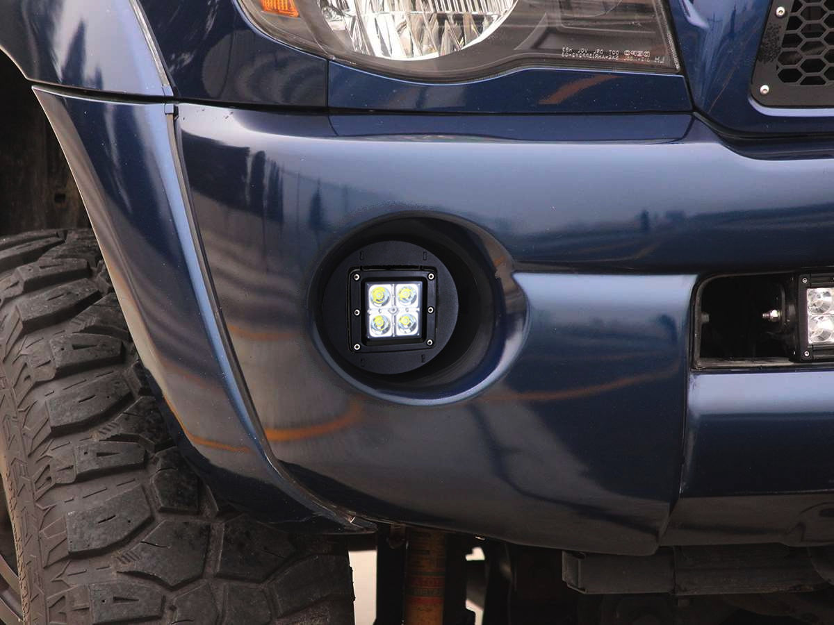 40W CREE Cubic LED Fog Lights with Mounting Bracket & Wiring Kit - Compatible with Toyota Tundra, Tacoma & More | Off-Road, Foggy Weather & Night Driving