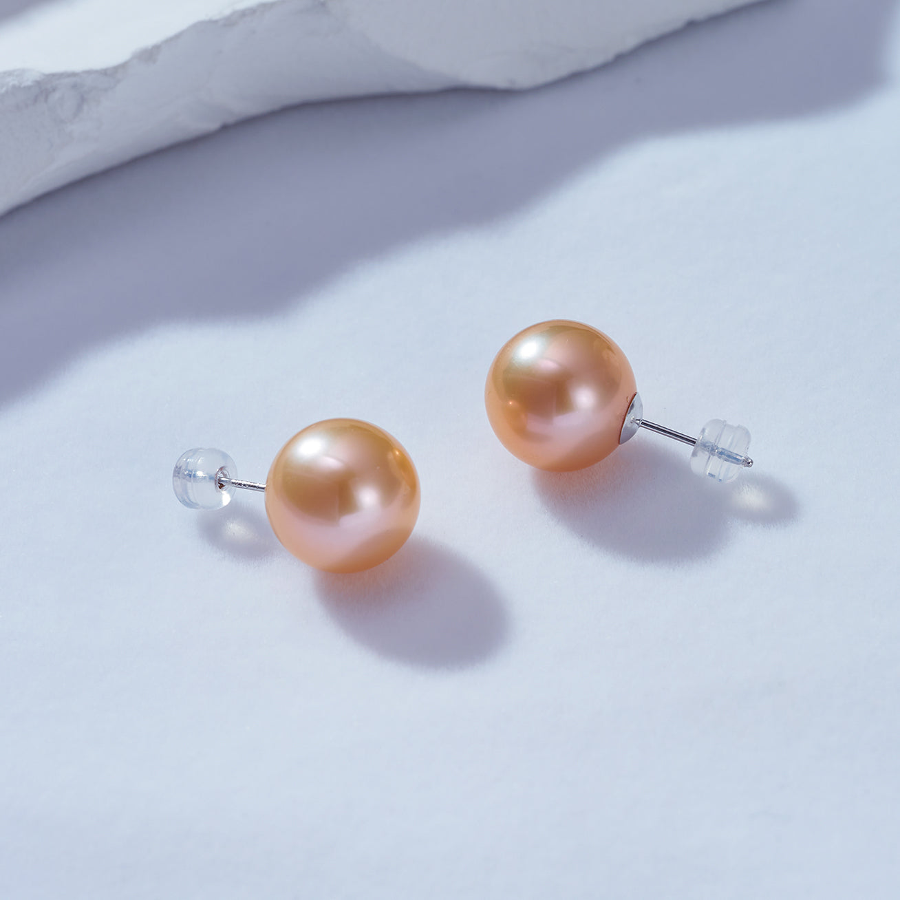 18K Gold Top Grade Edison Pink Pearl Stud Earrings for Women - Luxury Gift for Birthday, Anniversary & Special Occasions - KE00018