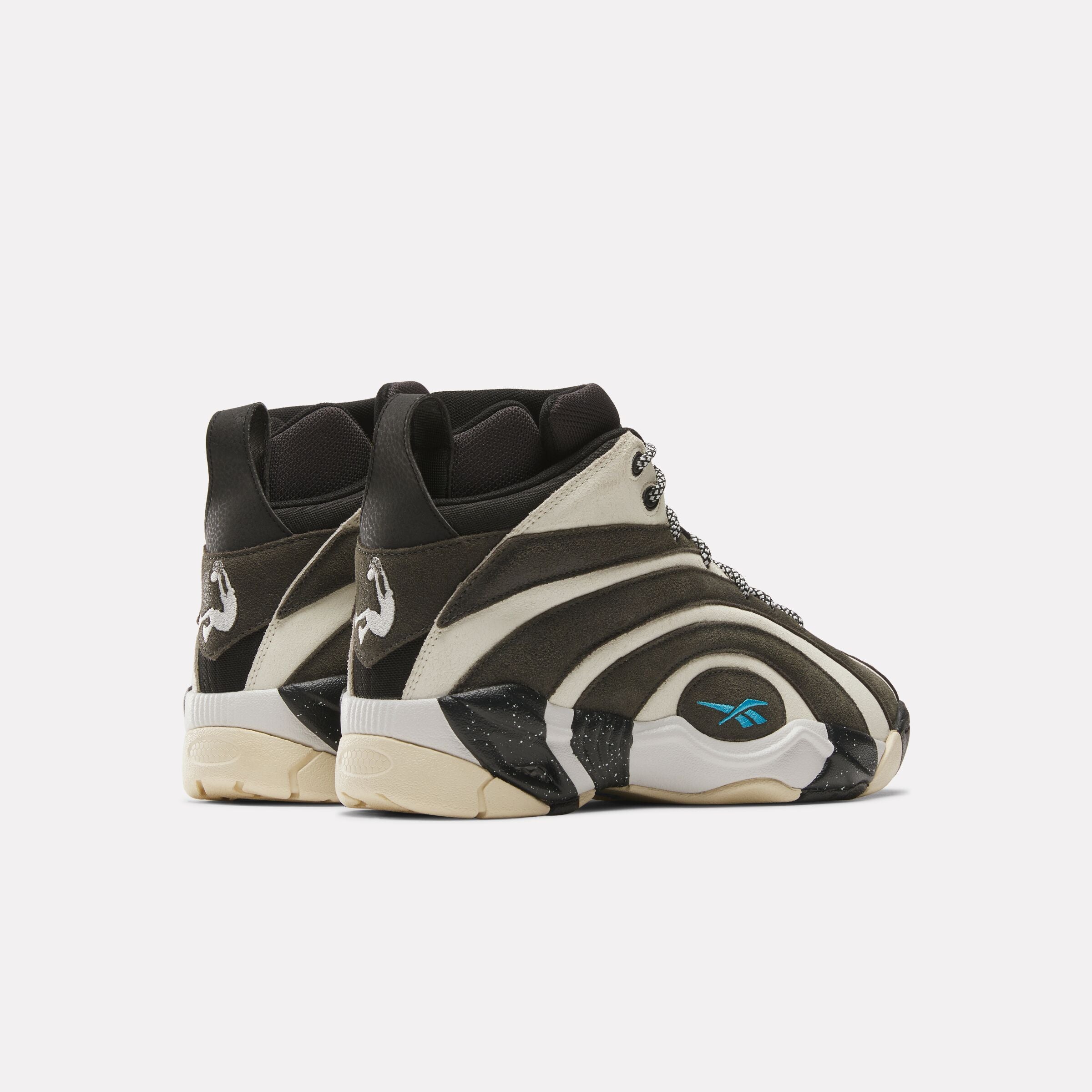 Shaqnosis Washed Black/Chalk/Blue Basketball Shoes - High-Performance Sneakers for Men - Perfect for Indoor & Outdoor Courts, Streetwear Fashion