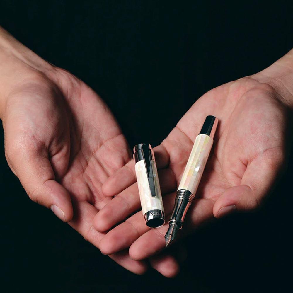 Luxury Laban Fountain Pen with Mother of Pearl Inlay - Premium Writing Instrument for Calligraphy, Journaling & Elegant Gifting