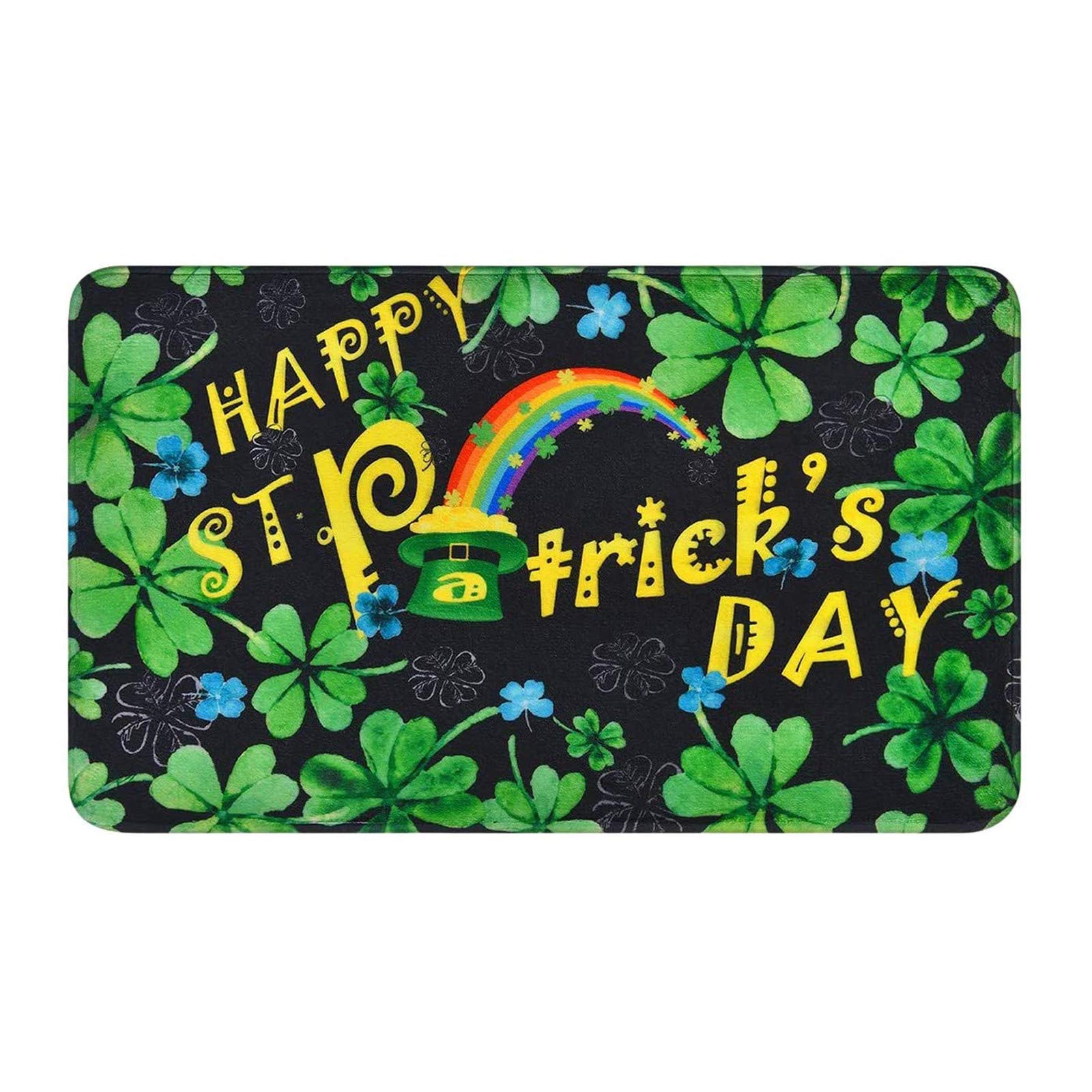 St. Patrick's Day Welcome Doormat - Decorative Home Carpet for Living Room, Front Door, and Entryway - Soft & Durable Indoor/Outdoor Rug - Perfect for Holiday Decor & Home Textiles