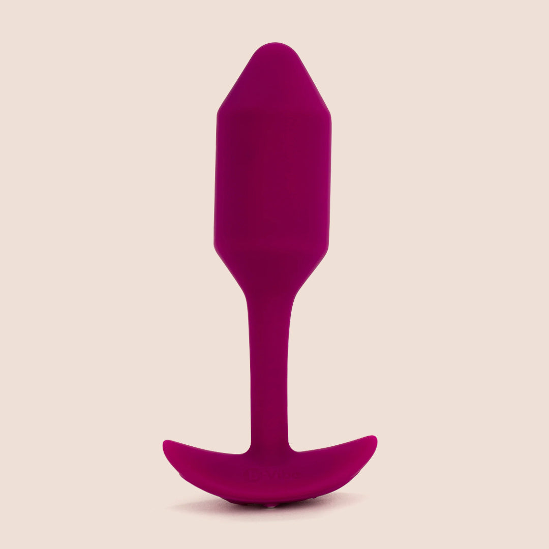 B Vibe Vibrating Snug Plug 2 - Rechargeable Weighted Silicone Butt Plug for Enhanced Pleasure & Comfort | Perfect for Couples Play & Solo Exploration