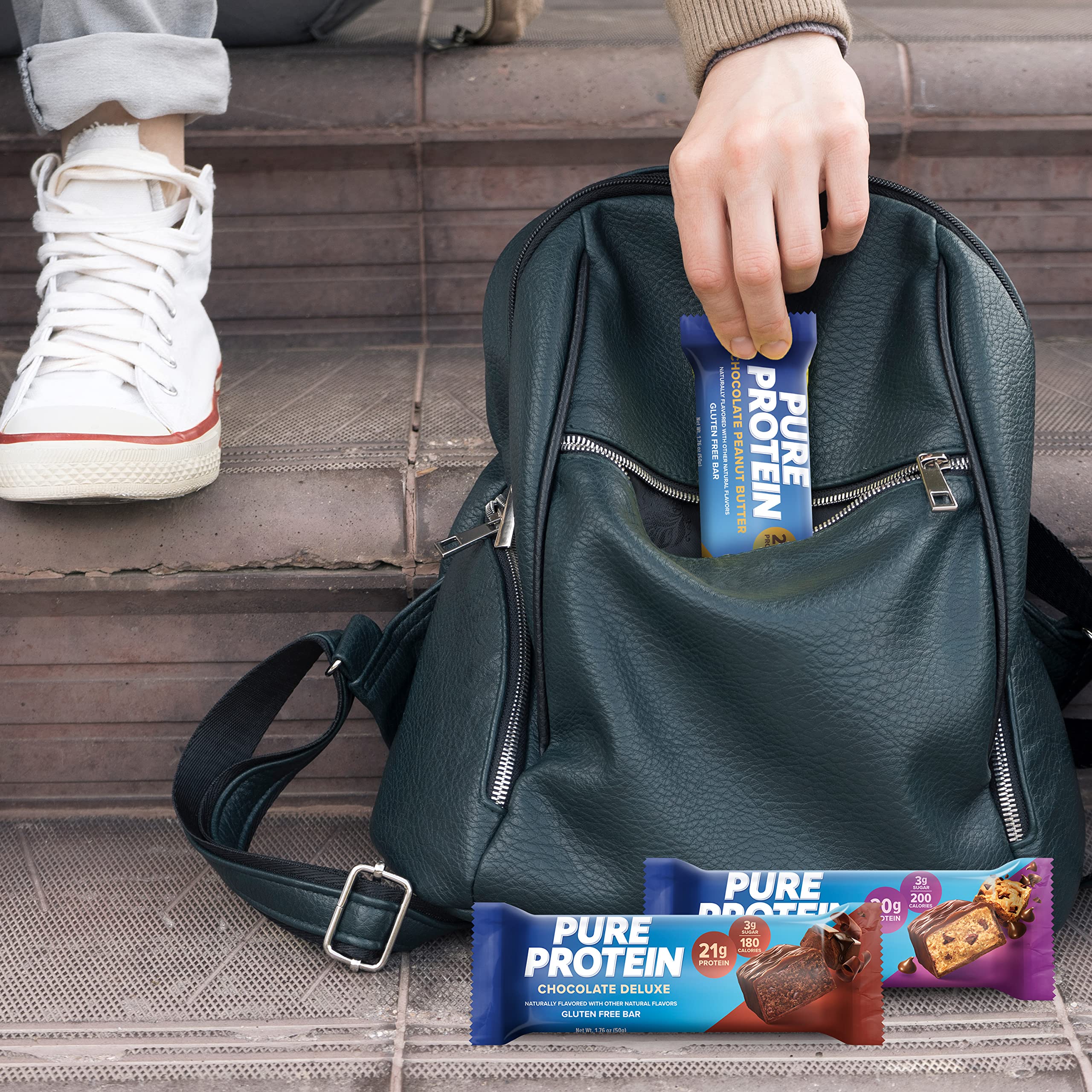 Pure Protein Bars Chocolate Variety Pack (18 Count) - High Protein Snacks for Weight Loss, Muscle Recovery & On-the-Go Energy | Gym, Work, Hiking & Travel Nutrition