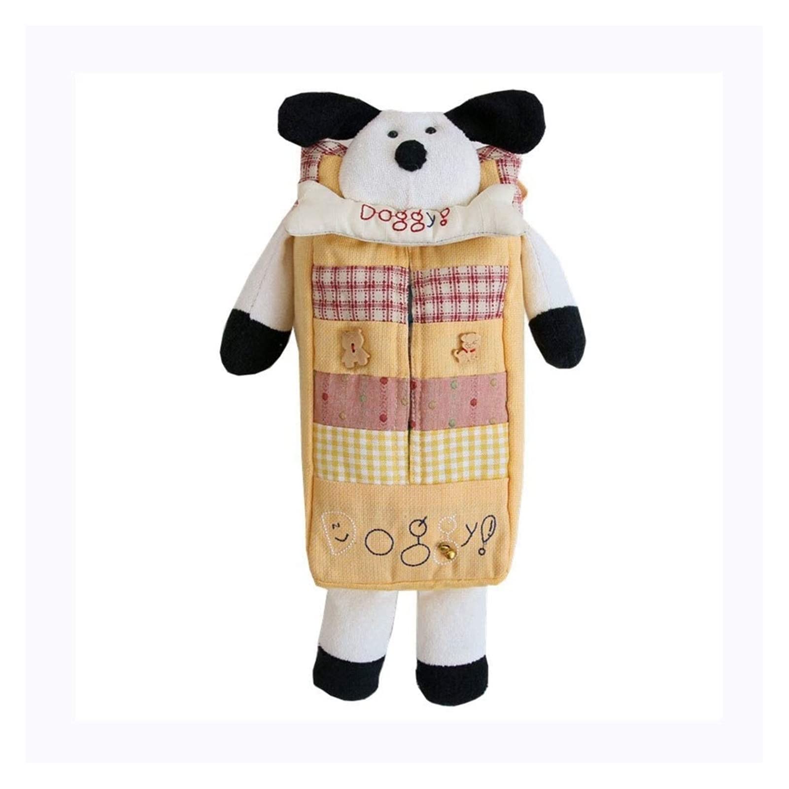 Decorative Cotton Linen Hanging Tissue Box Cover - Draw Paper Roll Storage Bag for Living Room, Office & Car | Desktop & Car Tissue Holder for Home Decor & Organization