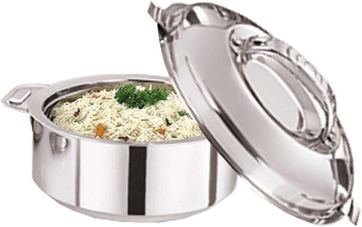 Stainless Steel Hot Pot & Casserole Handi 1500ml - Small Size Cooking Pot for Serving, Boiling & Stewing - Perfect for Home Kitchen, Camping & Outdoor Cooking