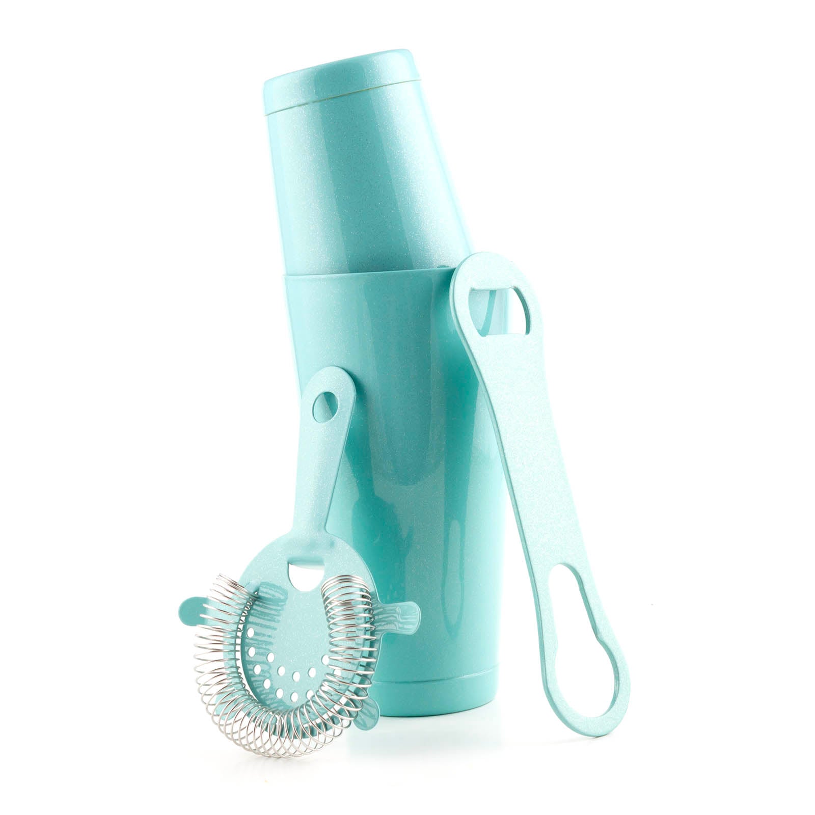 4 Piece Set with V Rod® Mint Blue Glitter - Perfect for Nail Art, Salon Professionals & DIY Manicures at Home