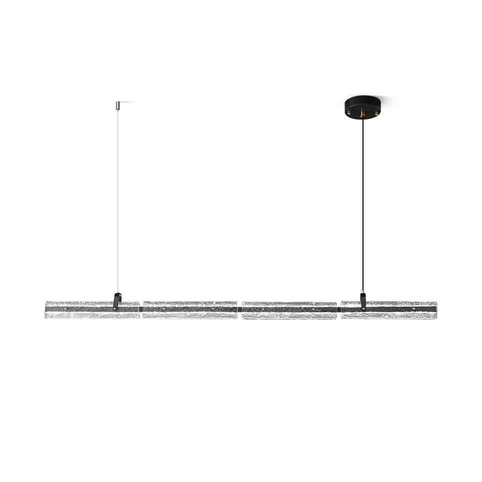 Black Ice Pendant Lamp - Modern Minimalist Hanging Light Fixture for Kitchen Island, Dining Room, or Bedroom Lighting