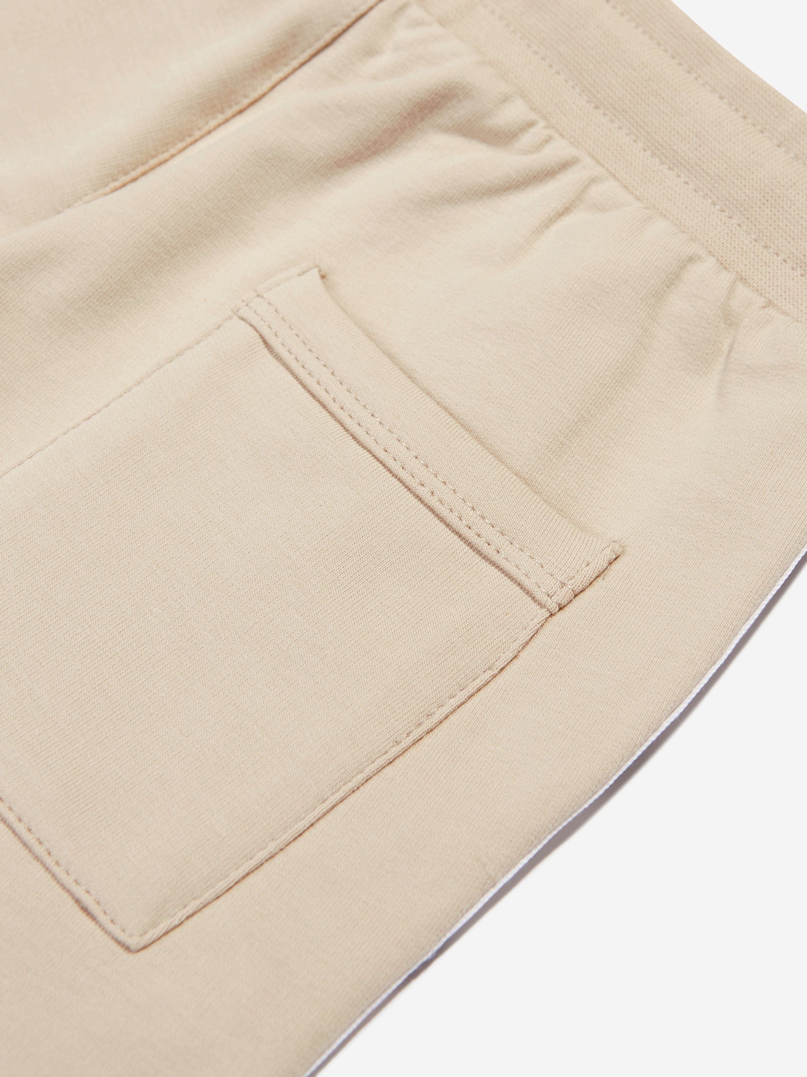 Aigner Boys Logo Shorts in Beige - Comfortable Cotton Casual Shorts for Kids | Perfect for Summer, Playtime & Outdoor Activities
