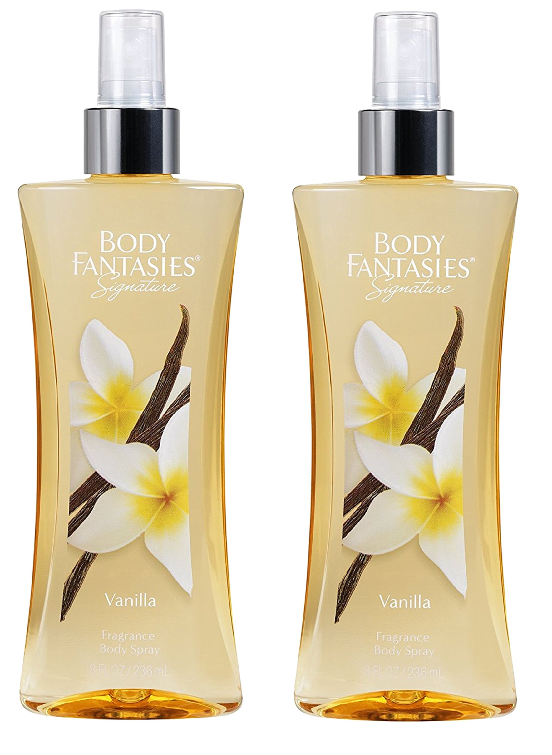 Body Fantasies Signature Vanilla Fragrance Body Spray for Women - 8 Ounce (Pack of 2) | Long-Lasting Perfume Mist for Daily Use, Work & Date Night