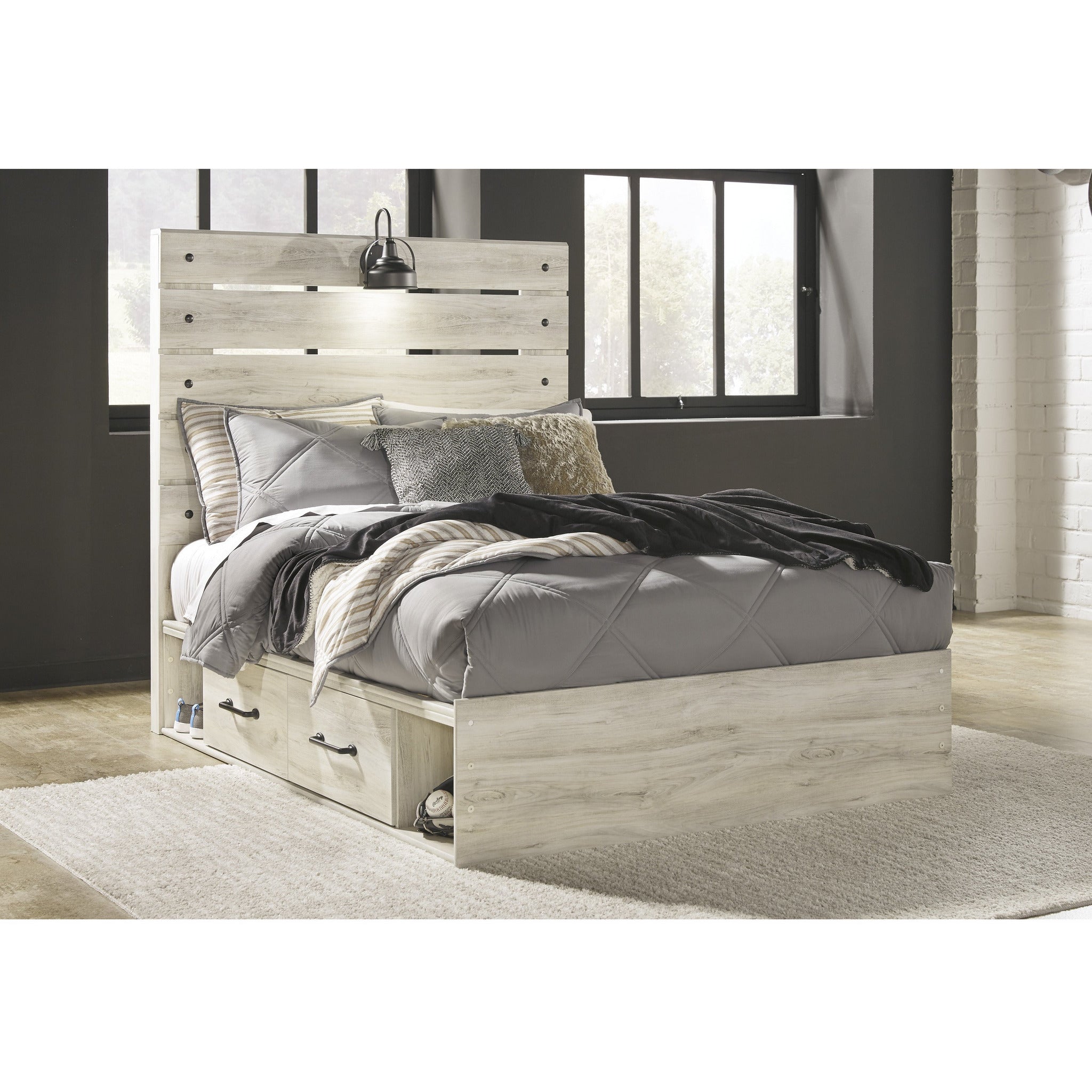 Cambeck Storage Bed - Queen Size Platform Bed Frame with Underbed Storage Drawers, Modern Bedroom Furniture for Small Spaces - Perfect for Apartments, Dorms & Guest Rooms