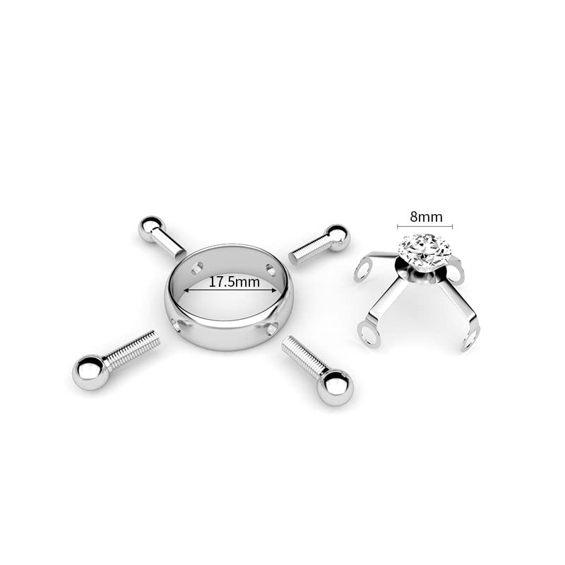Stainless Steel Adjustable Non-Piercing Body Ring Clamps - Faux Body Jewelry for Women & Girls | Perfect for Parties, Festivals and Fashion Accessories