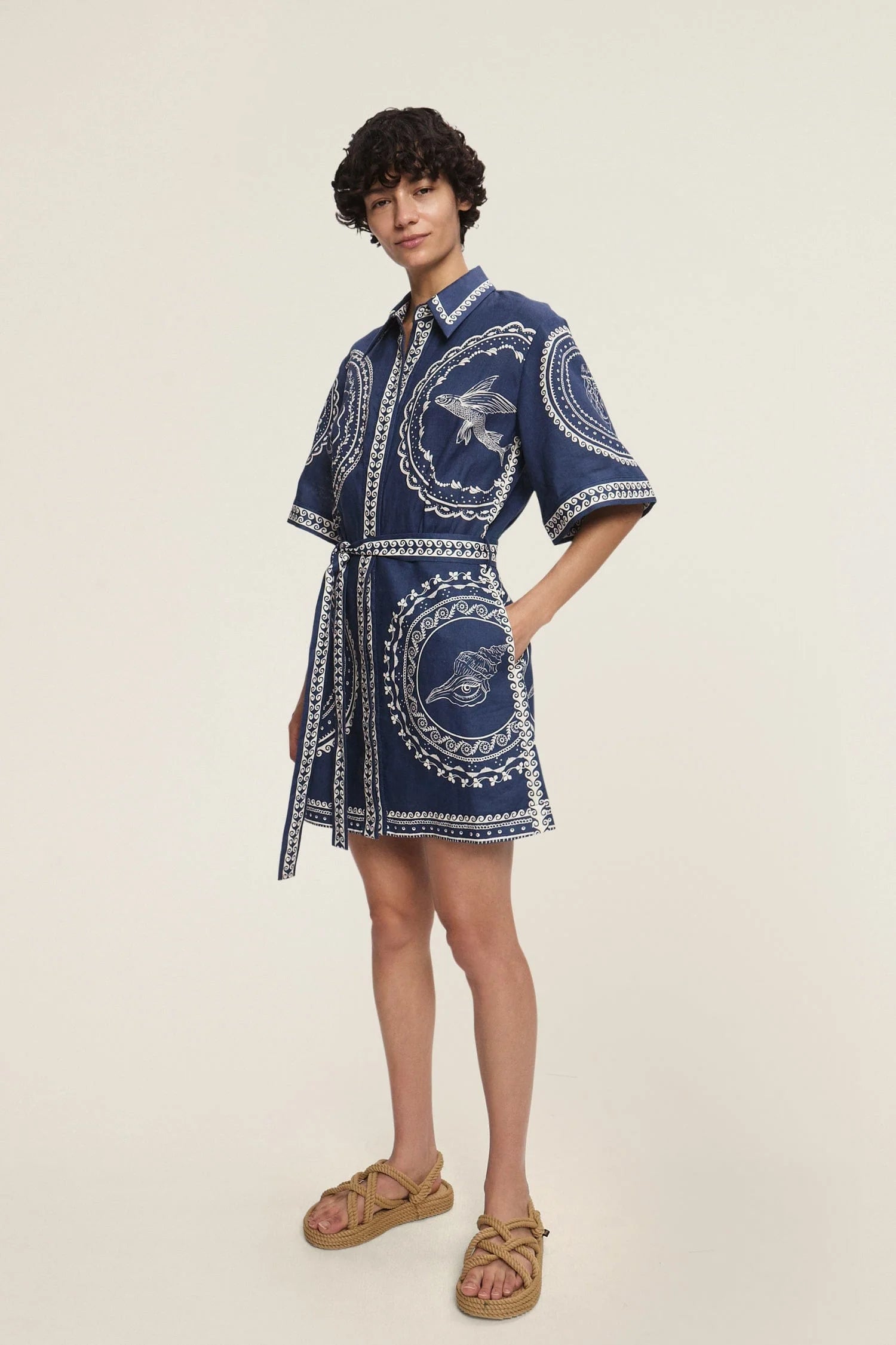 Alémais Oceane Mini Dress - Floral Print Summer Dress for Women, Beach Vacation Outfit, Party Wear, Casual Day Dress | Perfect for Beach, Brunch, and Date Nights