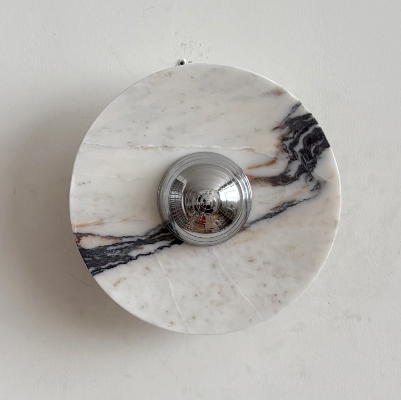 Calacatta Marble Wall Sconce Light - Modern Gold Finish Bathroom Vanity Lighting for Bedroom, Hallway & Living Room Decor