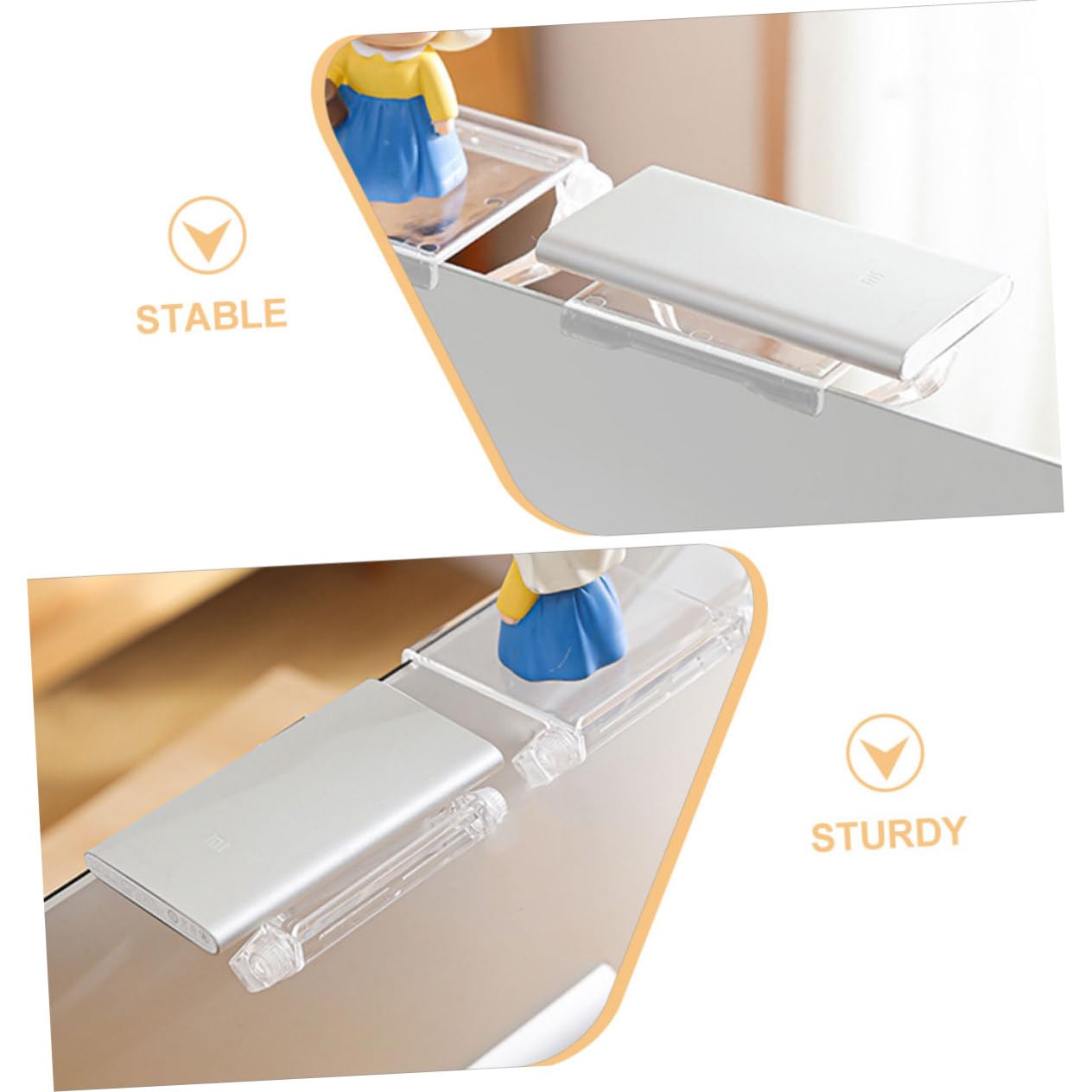 Hohopeti DVD Shelf Router Stand - Compact and Practical Storage Shelf for TV Monitor Tops, DVDs, Gaming Consoles & Home Theater Accessories - Perfect for Living Room, Bedroom or Office Organization