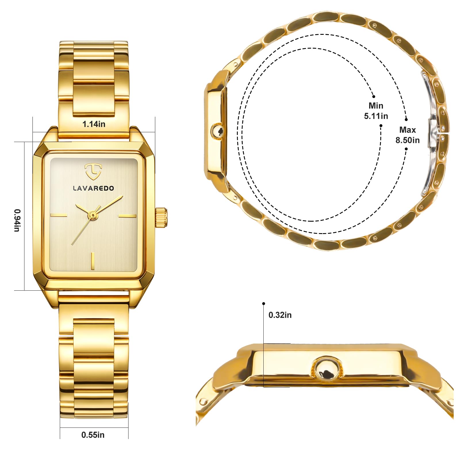 Elegant Women's Bracelet Watches - Luxury Stainless Steel Ladies Wristwatch with Japanese Quartz Movement, Waterproof Daily Wear Watch | Perfect Gift for Her, Ideal for Office, Date Night & Special Occasions