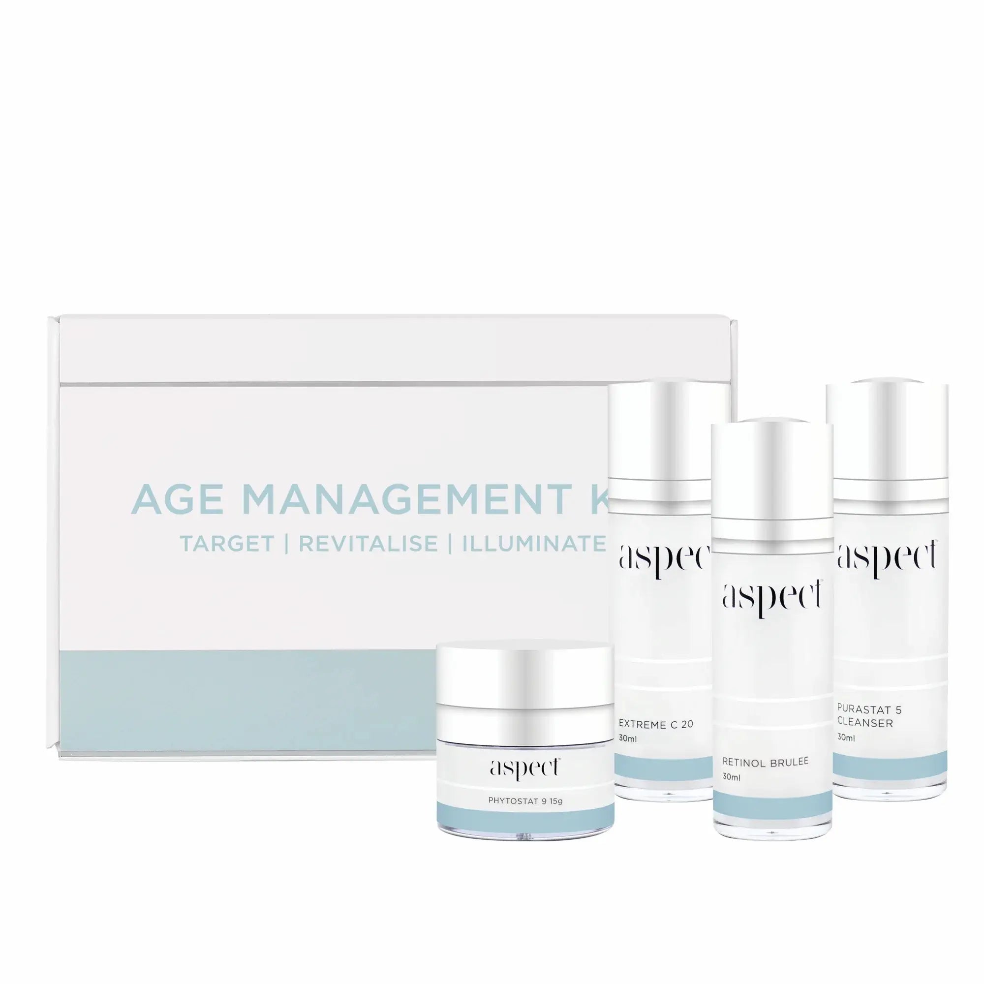 Best Anti-Aging Skincare Set - Aspect Age Management Kit for Wrinkles & Fine Lines | Daily Facial Care Routine for Youthful Glow