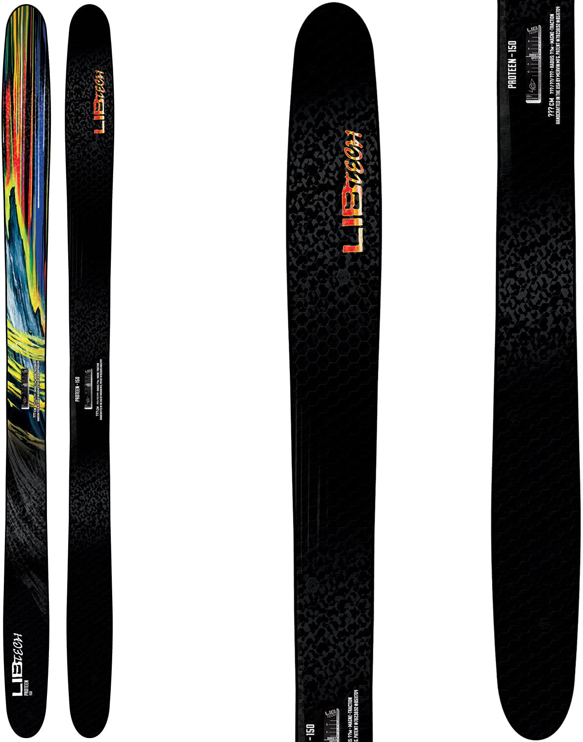 Lib Tech Proteen Men's Skis 150cm - High-Performance All-Mountain Skis for Advanced Skiers | Perfect for Powder, Groomers & Freestyle Riding