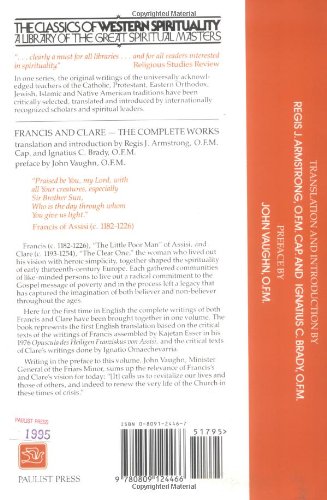 Francis and Clare: The Complete Works - Classic Western Spirituality Paperback Book | Christian Mysticism, Franciscan Literature, Medieval Saints | Perfect for Prayer Groups & Spiritual Study