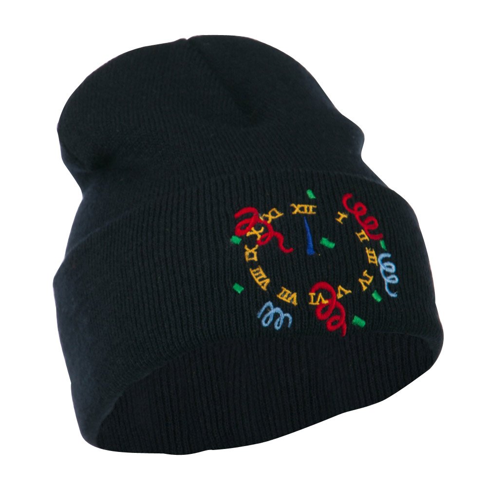 e4Hats.com New Year's Eve Countdown Embroidered Beanie Hat - Perfect for NYE Parties & Winter Celebrations