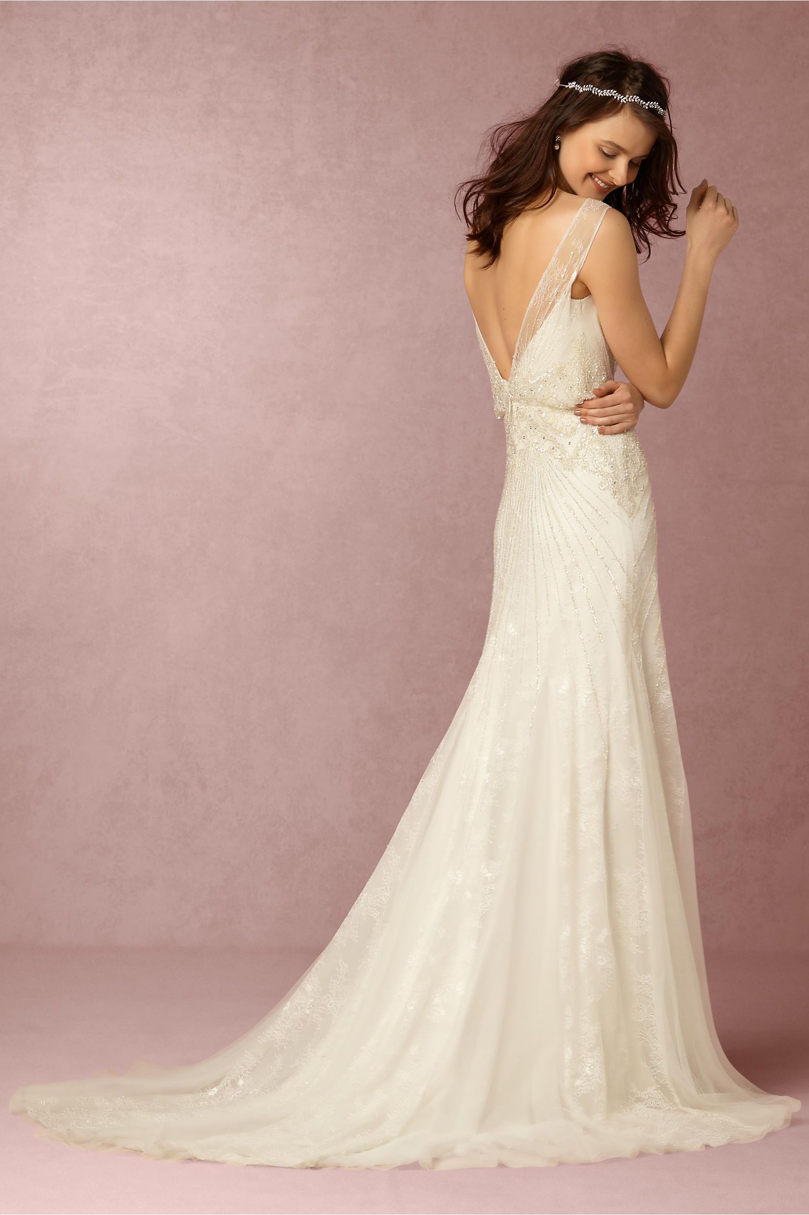 BHLDN Alma Novia Hester Gown - Elegant Lace Wedding Dress for Brides | Perfect for Church Ceremonies & Beach Weddings