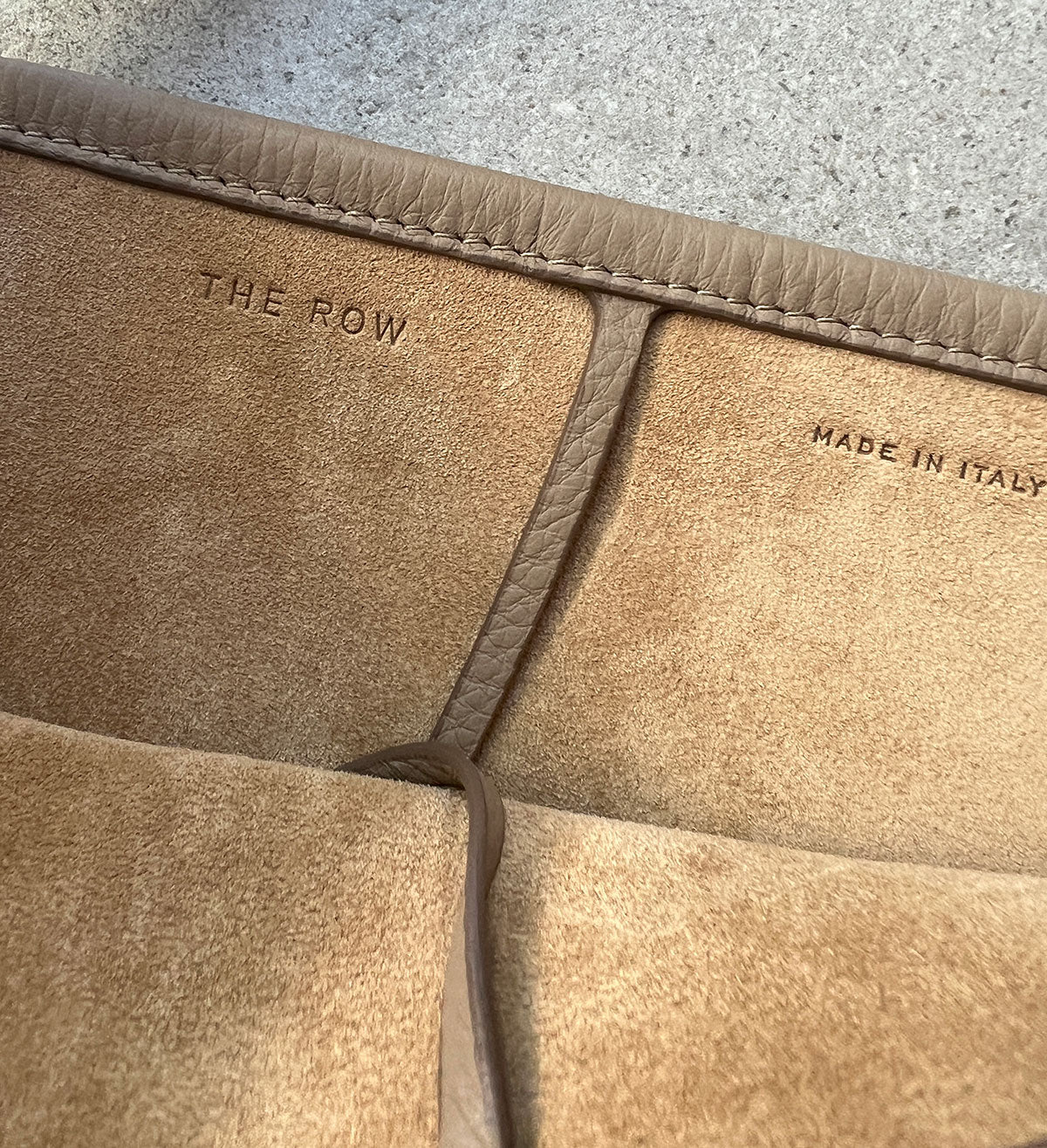 Park Tote N/S Medium Grained Leather Handbag in Dark Taupe - Perfect for Work, Travel & Everyday Use