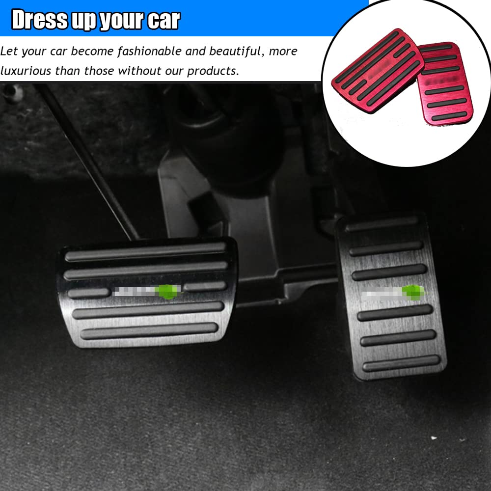 Custom Aluminum Alloy Anti-Slip Gas & Brake Pedal Covers for Honda 10th Gen Accord 2018-2022 - No Drilling Required 2-Piece Set (Blue) - Perfect for Car Interior Upgrade & Enhanced Driving Safety