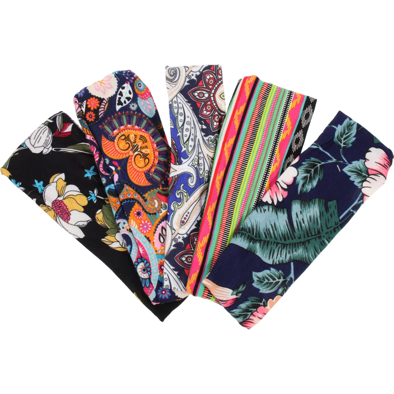 Minkissy 6-Pack Women's Sports Headbands - Thin & Wide Workout Hairbands, Non-Slip Elastic Fabric Head Wraps for Running, Yoga, Gym & Tennis - Soft Scrunchies for Active Women & Girls