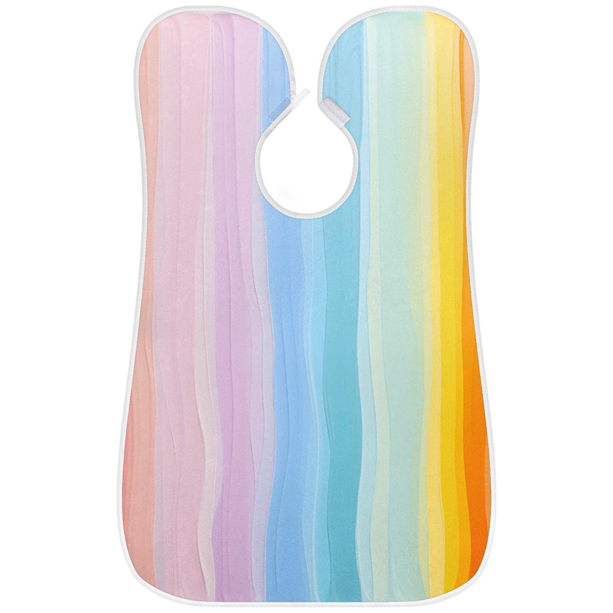 Colorful Rainbow Texture Beard Shaving Bib for Men - Waterproof Hair Dye Apron for Barber & Makeup Artists - Sink Hair Catcher for Beard Trimming & Lineup - Perfect Salon & Home Grooming Accessory Gift