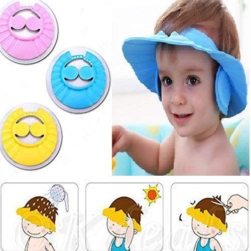 Glive's Baby Shampoo Bath Cap - Soft Waterproof Hair & Ear Shield for Infants, Toddlers & Kids - Perfect for Bath Time, Hair Washing & Shower Protection (1 Pack)