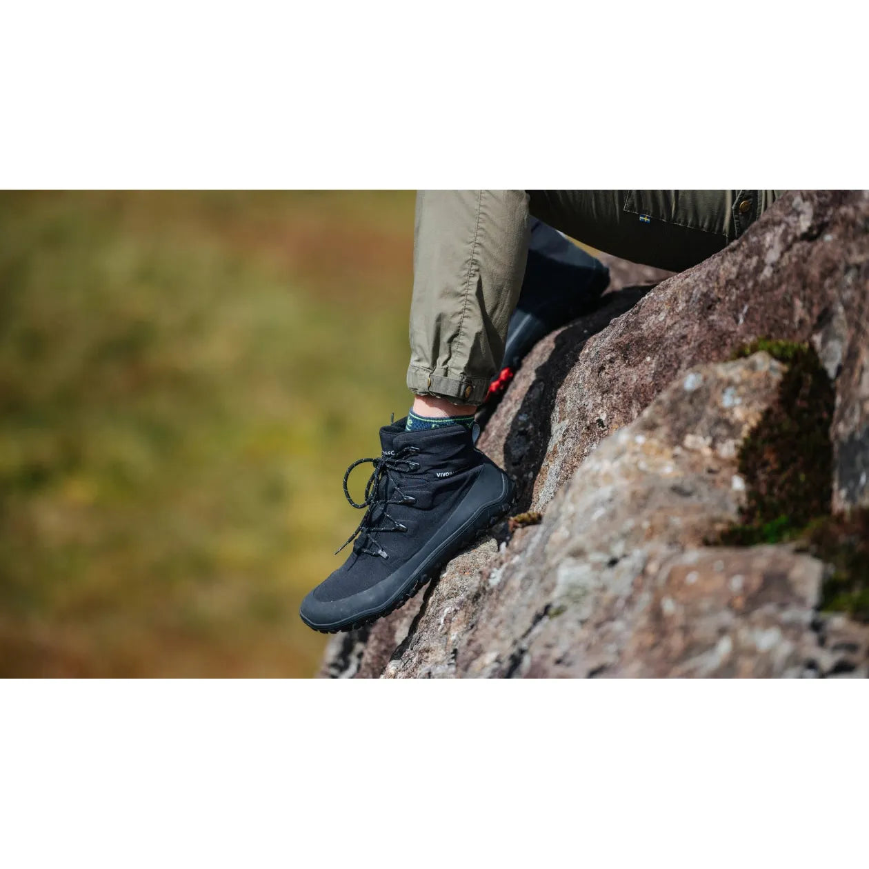 Vivobarefoot Men's Tracker Textile All-Terrain Hiking Boots - Lightweight Barefoot Shoes for Outdoor Adventures, Trail Running & Camping