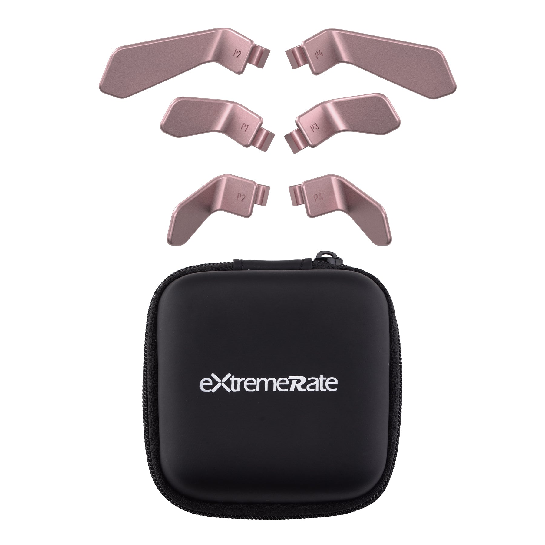 eXtremeRate Metallic Rose Gold 6-in-1 Replacement Interchangeable Back Paddles for Xbox One Elite & Elite Series 2 Controller - Enhanced Gaming Performance for FPS, Racing & Action Games