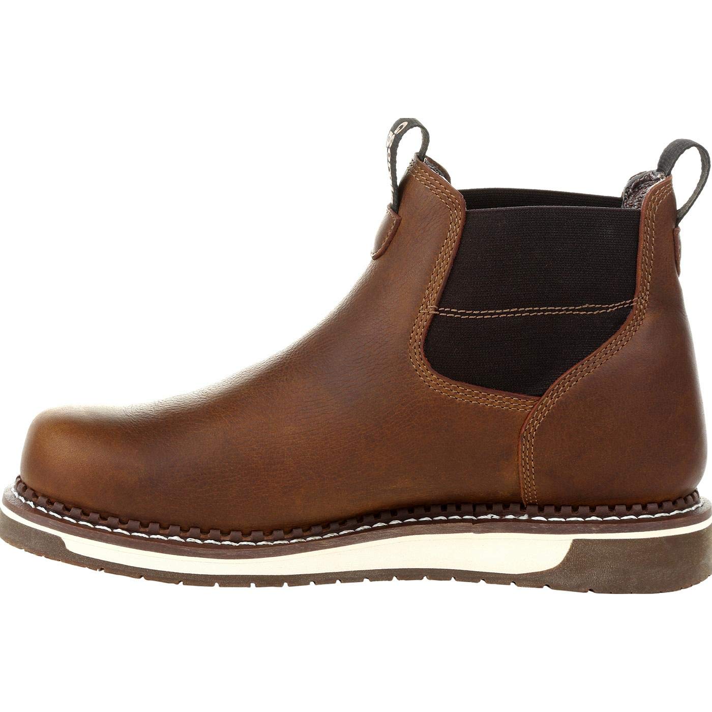 Georgia Boot AMP LT Wedge Waterproof Chelsea Work Boot - Durable & Comfortable for Construction, Landscaping & Outdoor Work