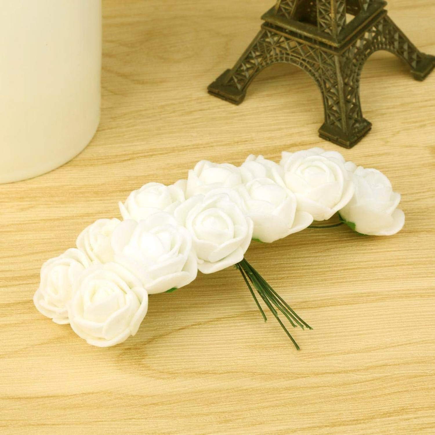 24Pcs White Rose Flower Hair Clips for Women & Girls - Elegant Hair Accessories for Weddings, Parties & Everyday Wear