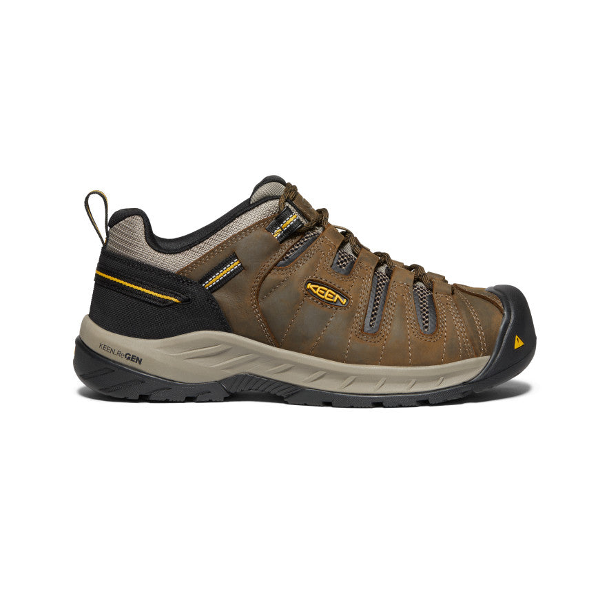 Men's Flint II Soft Toe Work Boots - Cascade Brown & Golden Rod - Durable & Comfortable for Construction, Hiking & Outdoor Work