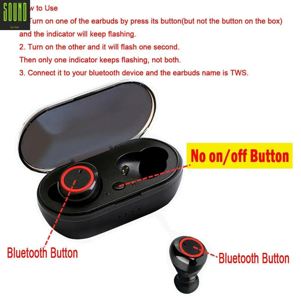 Echofy 5.0 Professional Wireless Bluetooth Earbuds with Noise Cancelling - Perfect for Gym, Running, Travel & Work Calls