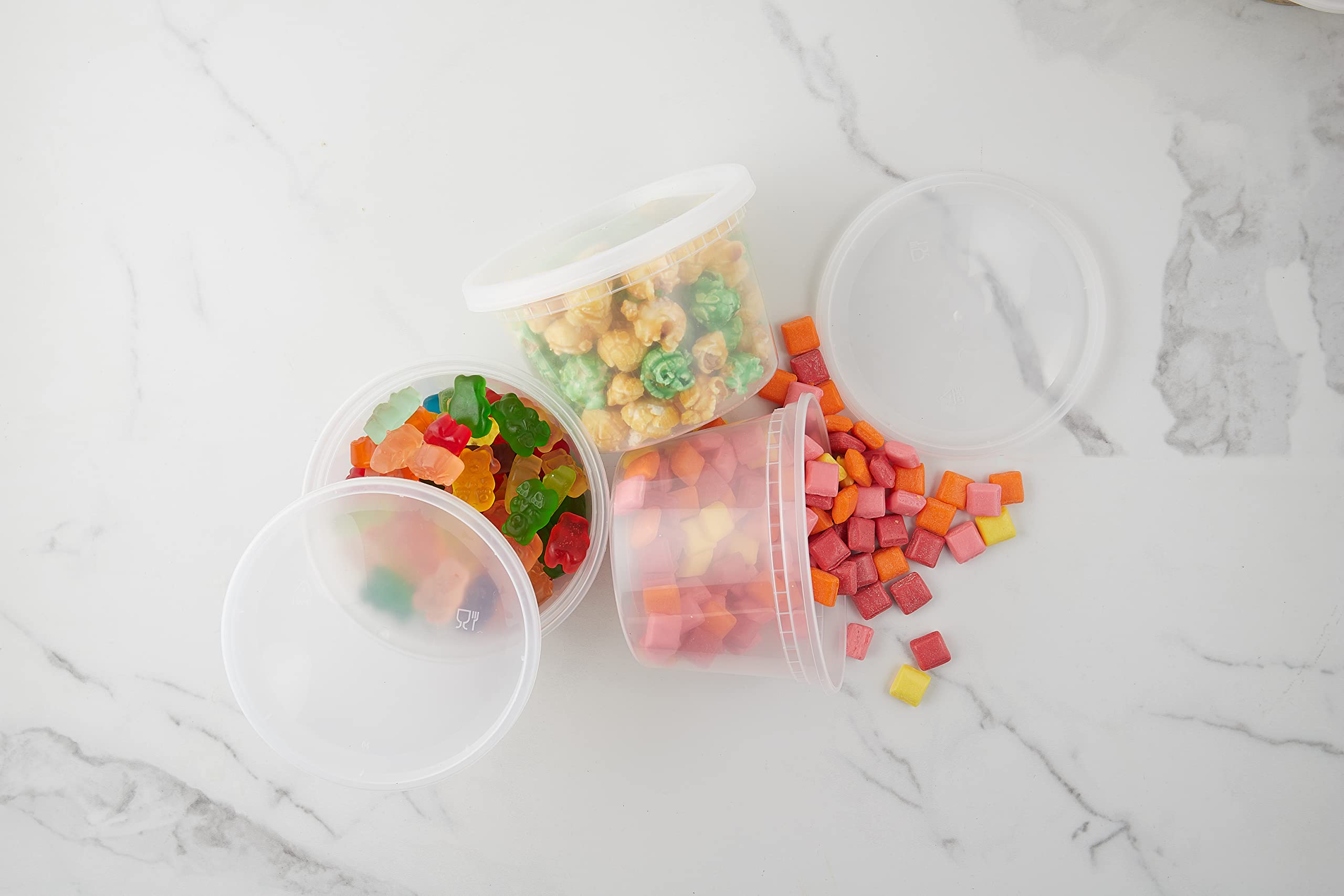 16oz BPA-Free Clear Plastic Food Storage Containers with Airtight Lids - Leakproof, Microwave & Dishwasher Safe - Reusable Soup, Meal Prep & Deli Containers (24 Pack) - Perfect for Home Kitchen, Restaurant Takeout, and School Lunch Storage