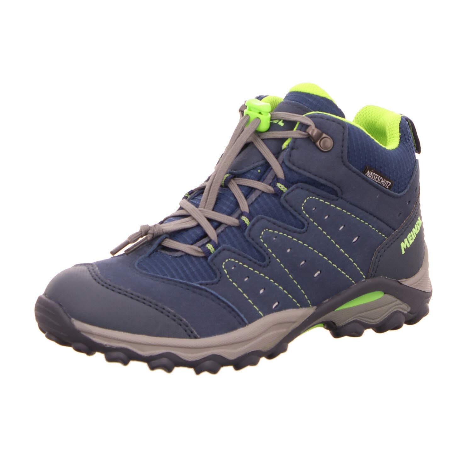 Meindl Boys Lace-Up Hiking Boots Blue/Lemon Tuam Jr. - Waterproof Outdoor Adventure Shoes for Kids - Perfect for Hiking, Camping & School Activities (Size [Specify Size])