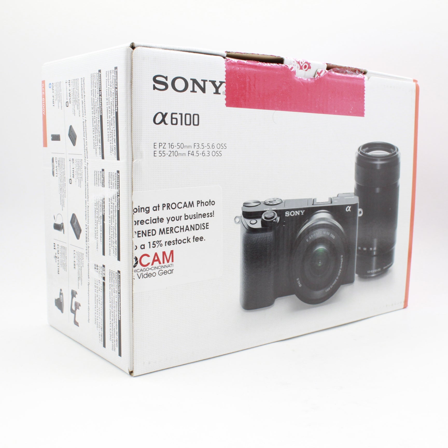 Open Box Excellent Condition Sony Alpha a6100 Mirrorless Digital Camera with 16-50mm & 55-210mm Lenses (Discontinued Model) - Perfect for Travel Photography, Vlogging & Street Shooting