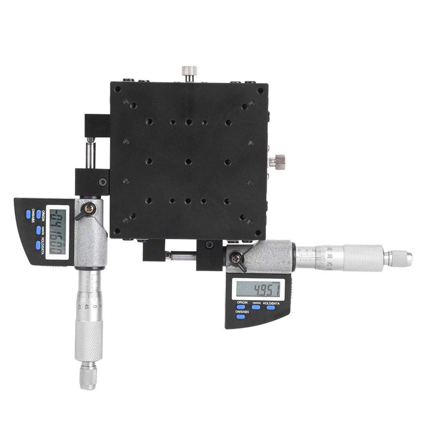 Precision Micrometer Platform & Roller Set - Black Industrial Inspection Equipment for Production Machinery | Ideal for Quality Control, Metalworking, and Manufacturing Processes