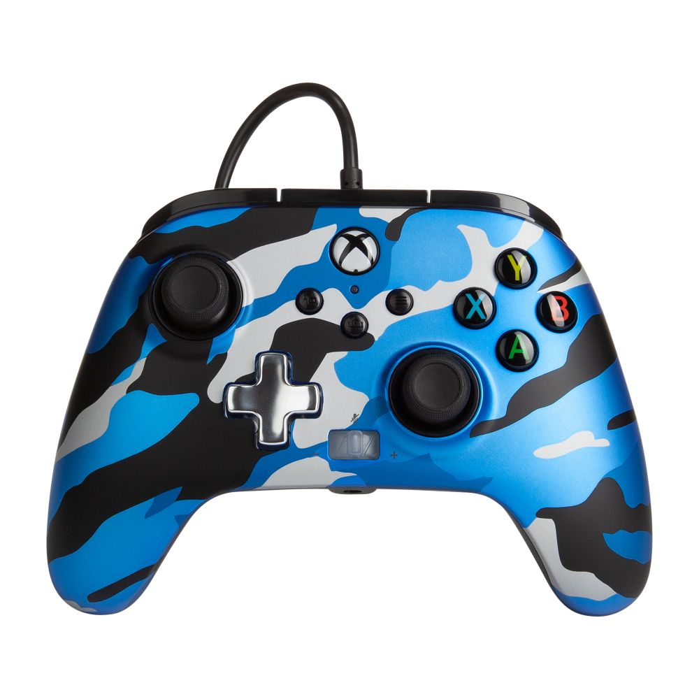 PowerA Xbox Series X|S Enhanced Wired Controller - Metallic Blue Camo | Gaming Controller for Xbox One, Series X & S | Perfect for Competitive Gaming & Long Play Sessions