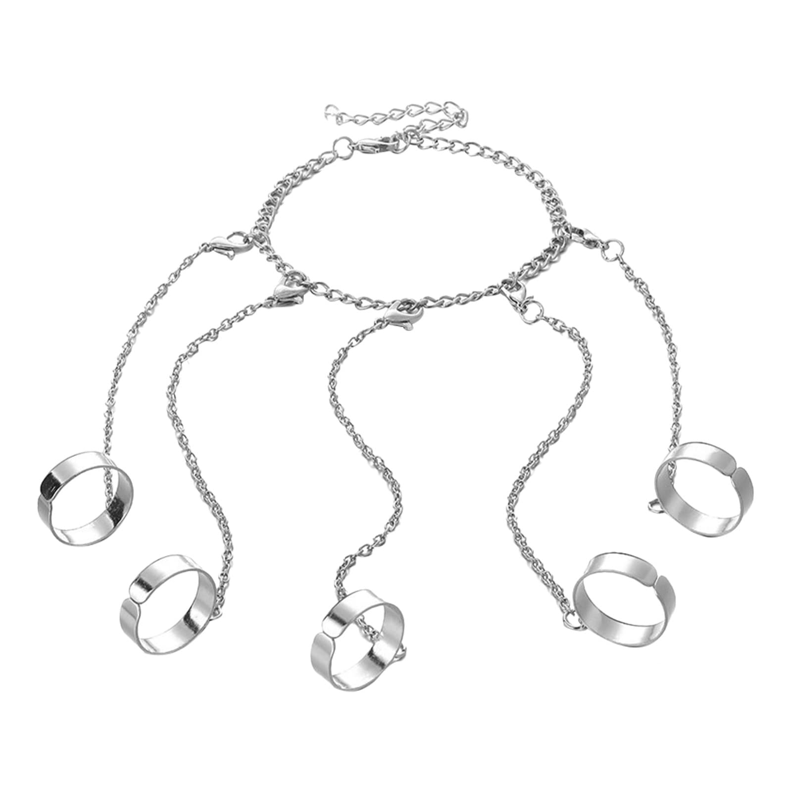 Adjustable Punk Style Personality Chain Ring for Women - Gold Opening Finger Ring for Index Finger | Perfect for Gothic, Rocker & Edgy Fashion Outfits