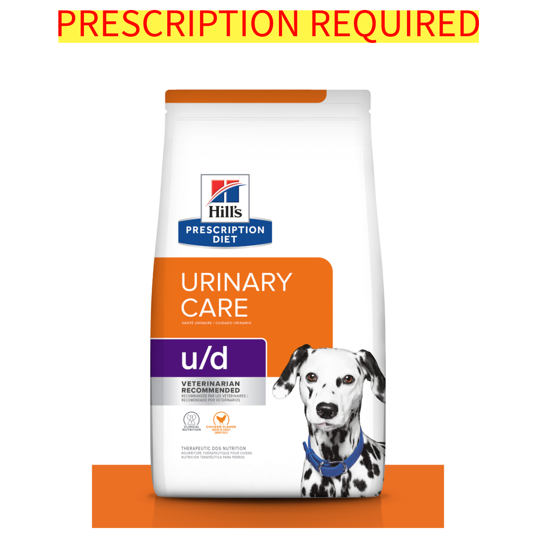 Hill's Prescription Diet Canine u/d Urinary Care Dry Dog Food - Supports Urinary Health & Kidney Function - Ideal for Dogs with Urinary Issues or Kidney Disease