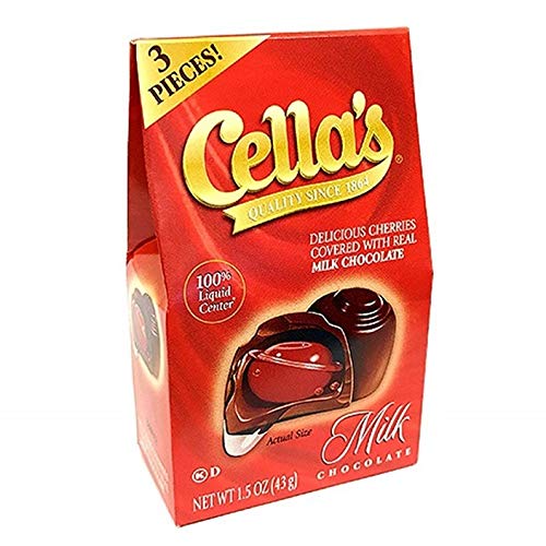 Cella's Milk Chocolate Covered Cherries - 24 Count Mini Gift Box (1.5 oz) - Perfect for Holidays, Party Favors & Sweet Treat Gifts