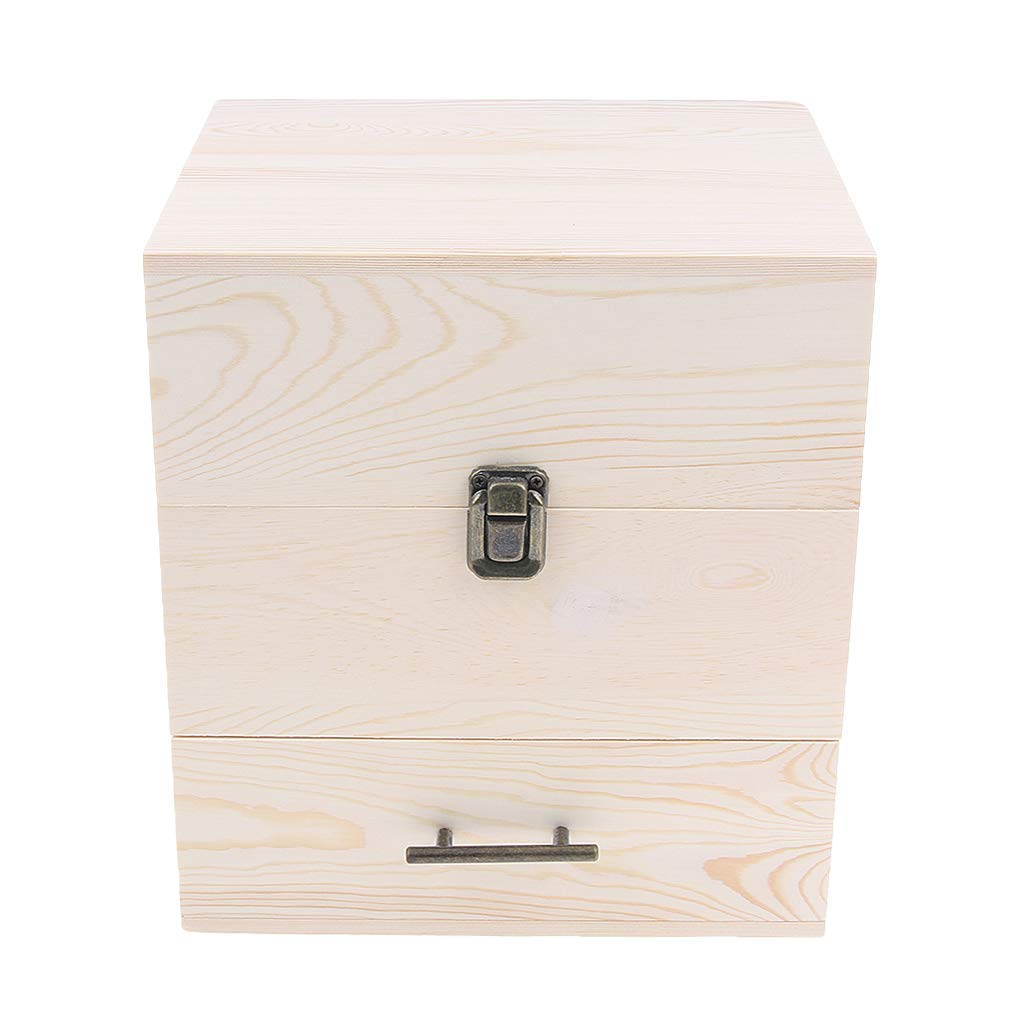 59-Slot Wooden Essential Oil Storage Box - Aromatherapy Display Case & Organizer for Essential Oils, Perfect for Home Spa, Massage Therapy, and Yoga Studio Use