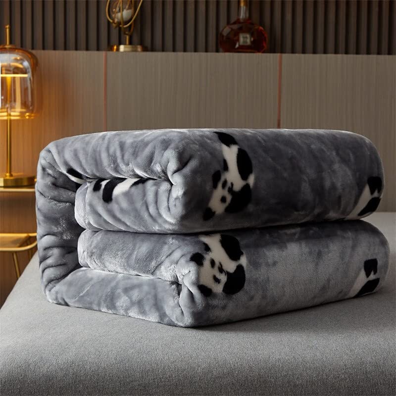 Premium Korean Mink Blanket - Heavyweight 2-Ply Fleece Blanket Twin Size (60x80 Inches, 5 lbs) - Ultra Soft & Warm Plush Raschel Bedding for Winter - Red Mouse Head Design - Perfect for Home, Bedroom, Sofa & Cozy Gift Giving